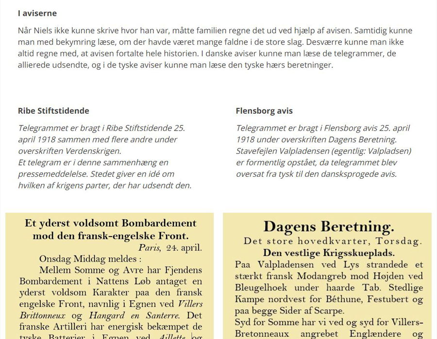 Eksempel på undervisningsmaterialer fra www.grænsesti-skole.dk
